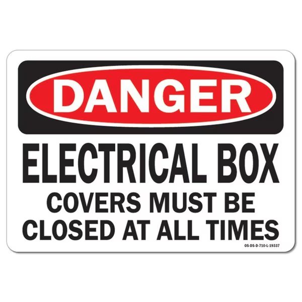 Safety Sign, OSHA Danger, 10